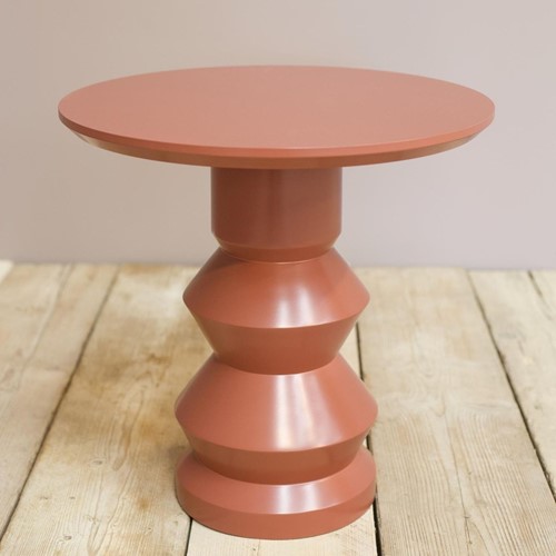 Glen Turned Wood & Lacquered Side Table - Highland