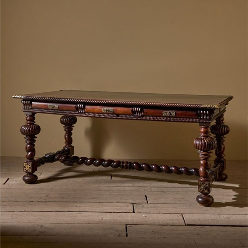 Antique 19Th Century Portuguese Rosewood Desk