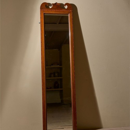 19Th Century Tall Mahogany Pier Mirror