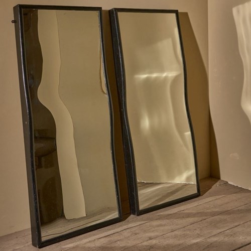 Pair Of Early 20Th Century Original Fairground Fun House Mirrors