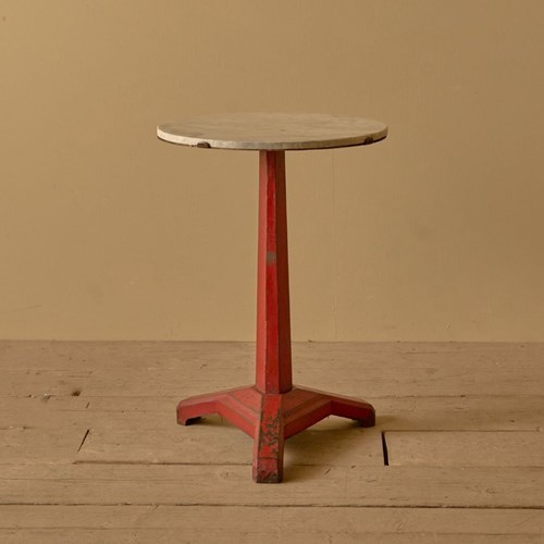 Art Deco Steel And Marble Bistro Table