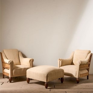 Pair Of Art Deco Club Chairs With M...