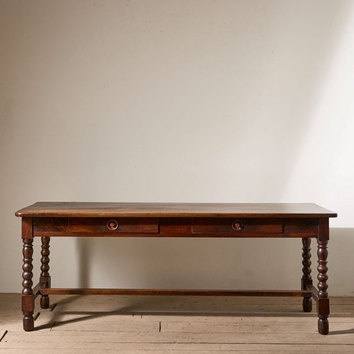 19Th Century Italian Walnut Drapers Table