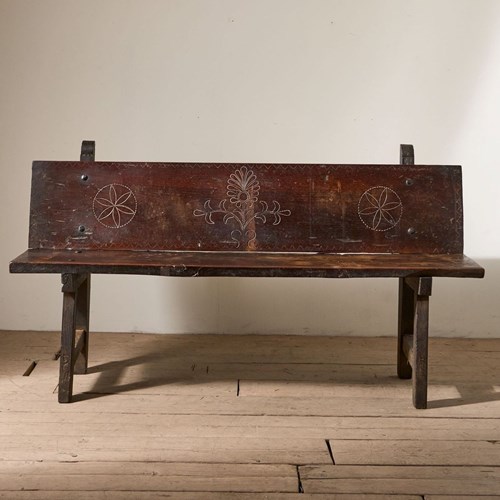 18Th Century Spanish Chestnut Bench