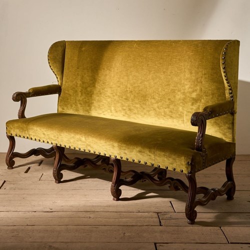 18Th Century French Carved Frame Hall Bench