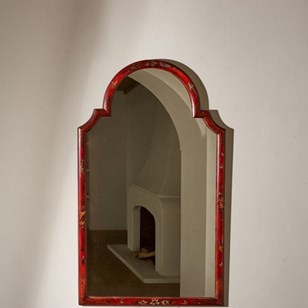 Early 20Th Century Large Red Lacque...