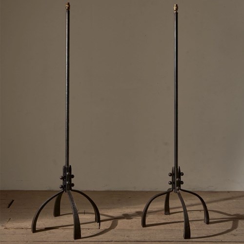 Pair Of Mid 20Th Century Brutalist Floor Lamps