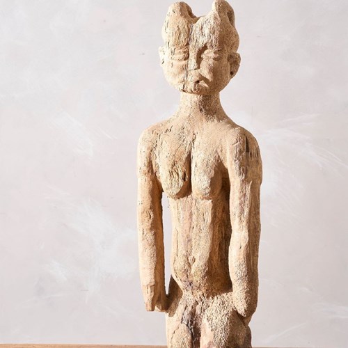 Large 20Th Century Carved Wood African Figure