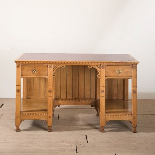 19Th Century Aesthetic Movement Desk After Charles Bevan