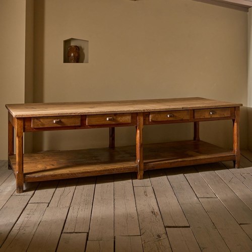 3M 19Th Century Pine Prep Table Kitchen Counter