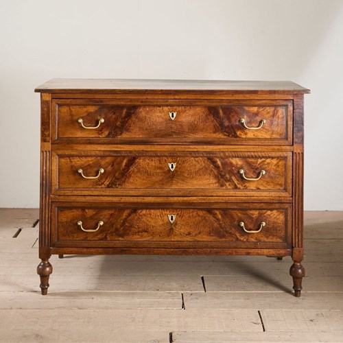 18Th Century Walnut And Elm French Chest Of Drawers