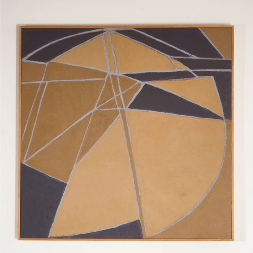 Large 20Th Century Abstract Acrylic On Board Painting