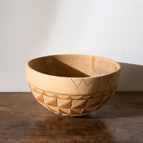20Th Century African Carved Gourd Bowl - No 2