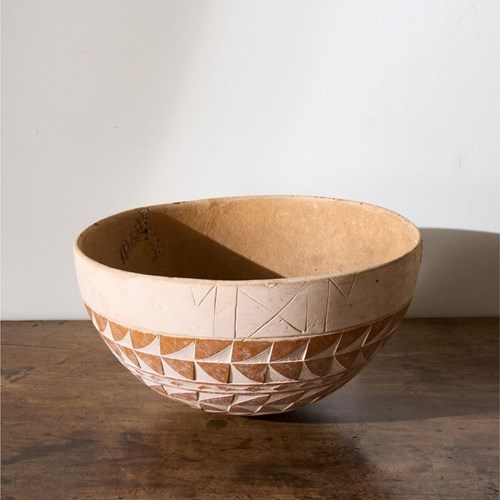 20Th Century African Carved Gourd Bowl - No 3