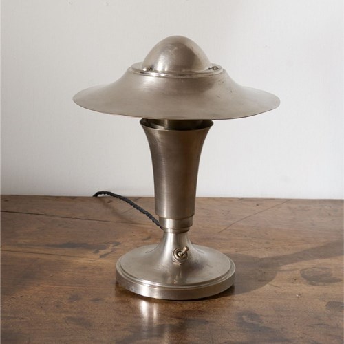 Art Deco Chrome Mushroom Desk Lamp By 'Kabeco'
