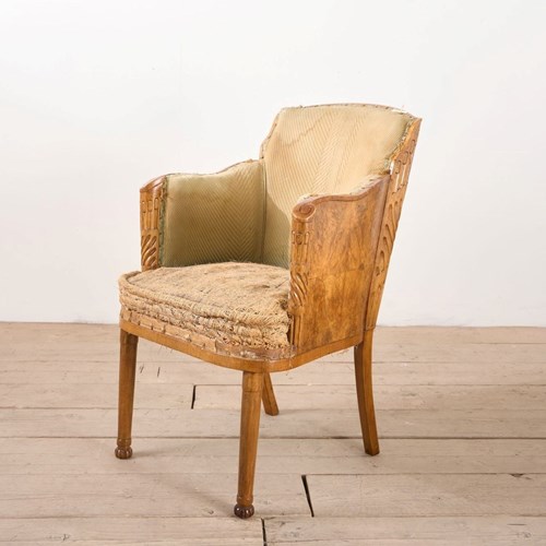 Art Deco Walnut Desk Chair