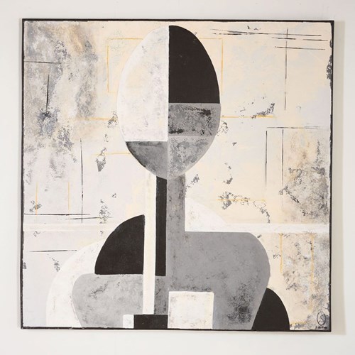 Large Modern Abstract Painting On Board By Sylvia Ortega - 003