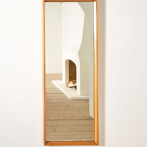 Mid Century Solid Teak Danish Wall Mirror