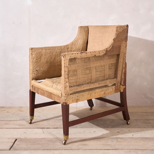 Large Georgian Square Sided Armchair