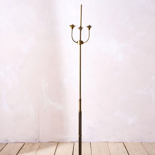 Mid Century Brass Atomic Floor Lamp