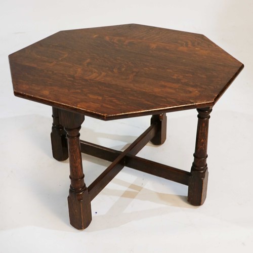 Small Solid Oak Octagonal Coffee Table