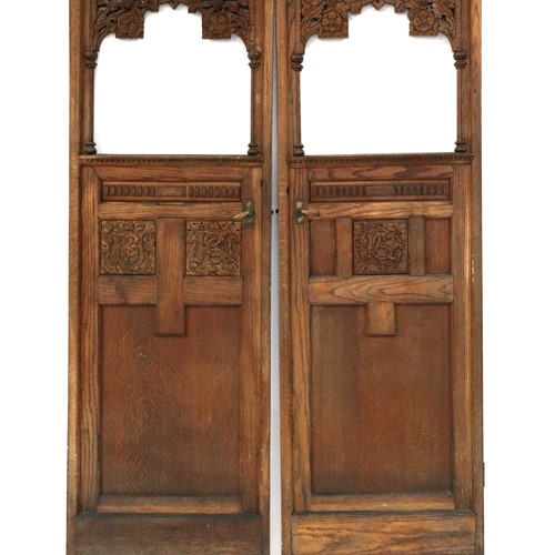 A Pair Of 19Th Century Oak Doors