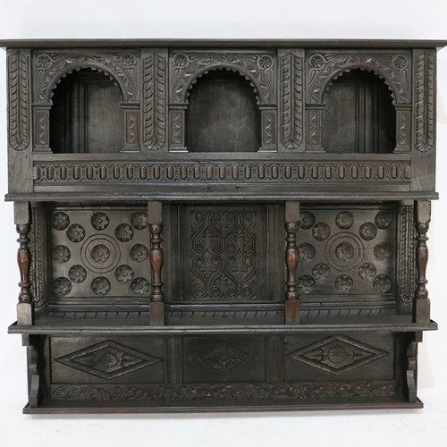 A 17Th Century Style Hanging Wall Unit