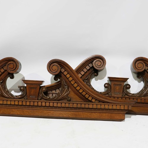 Pair Of Late 19Th Century Swan Neck Pediments