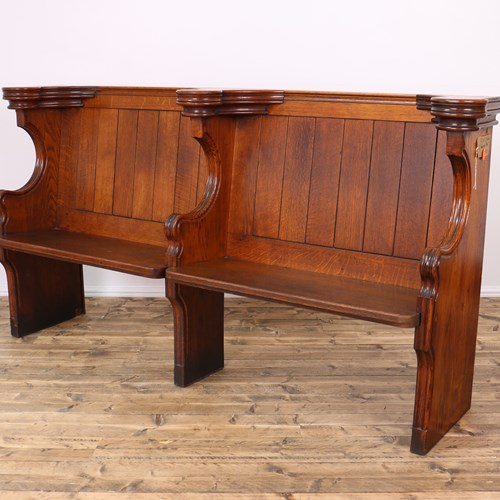 Solid Oak Church Pew