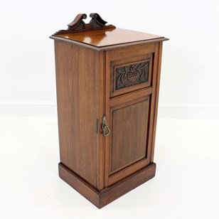 Late 19Th Century Oak Bedside Cabin...