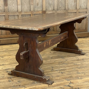 Early 20Th Century Solid Oak Refect...