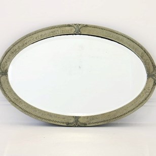 An Unusual 1920’S Oval Metal Framed...