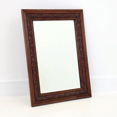 Rectangular Oak Framed Mirror