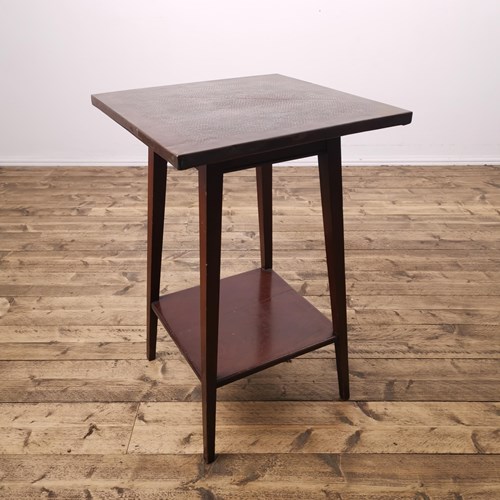 Square Copper Topped Side Table