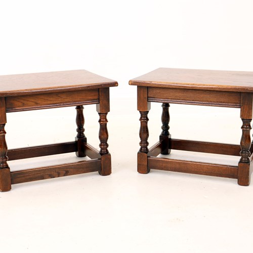 Pair Of Oak Side Tables