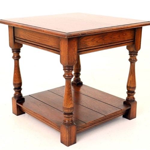 Oak Lamp/Side Table