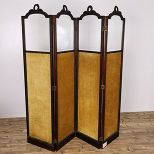 Late 19Th Century Four-Fold Mahogan...