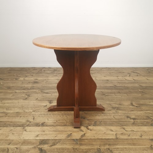 Light Oak Circular Pub Table