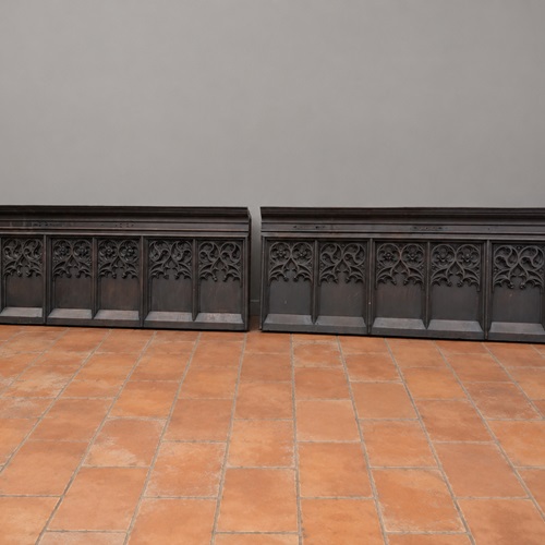 A Very Fine Pair Of 19Th Century Oak Gothic Screens