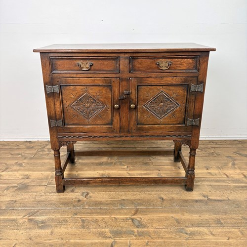 Early 18Th Century Style Solid Oak Sideboard/ Waiter Station