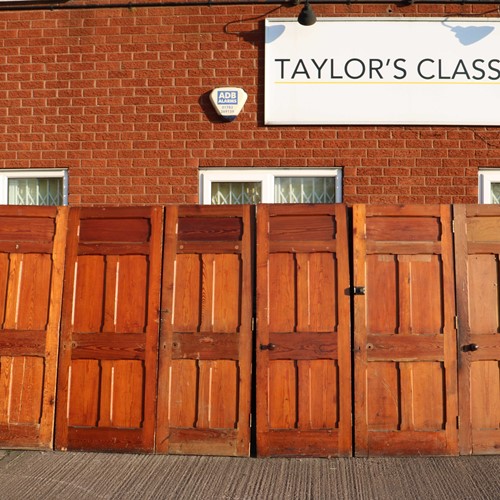 Run Of Four Late 19Th Century Pitch Pine Doors