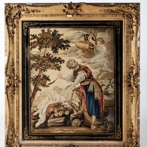 A Victorian Framed and Glazed Tapestry