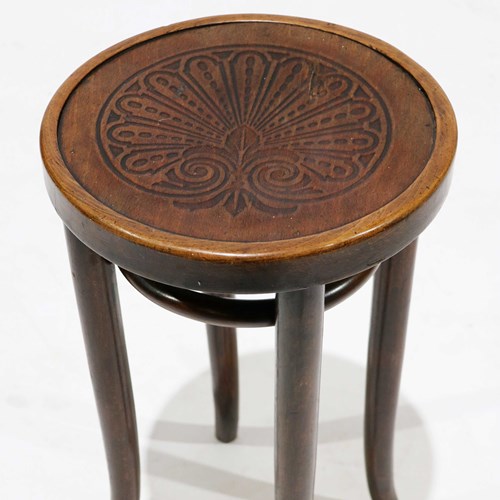 Bentwood Stool With Pressed Top