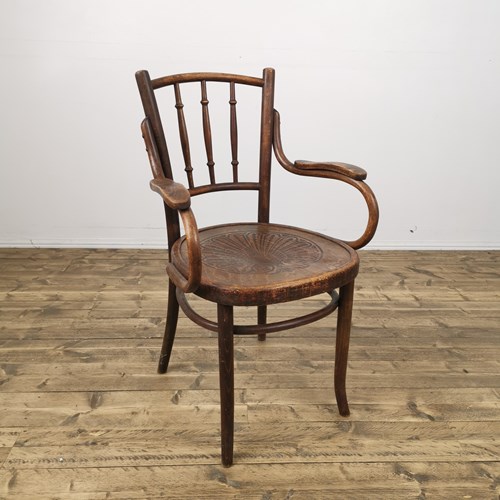 An Original Mundus & JJ Kohn Bentwood Armchair