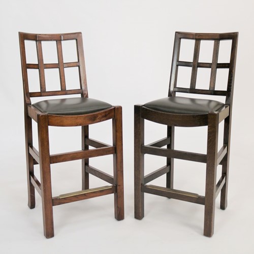 A Near Pair Of Mid Height Heals Stools