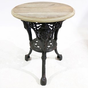 Cast Iron Ladies Head Table With Wa...