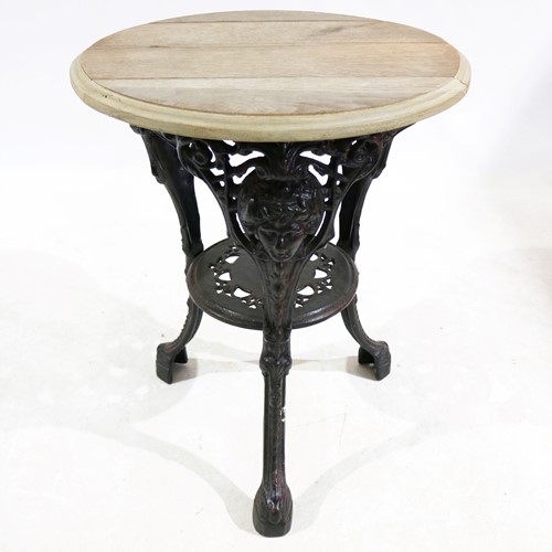 Cast Iron Ladies Head Table With Washed Out Top