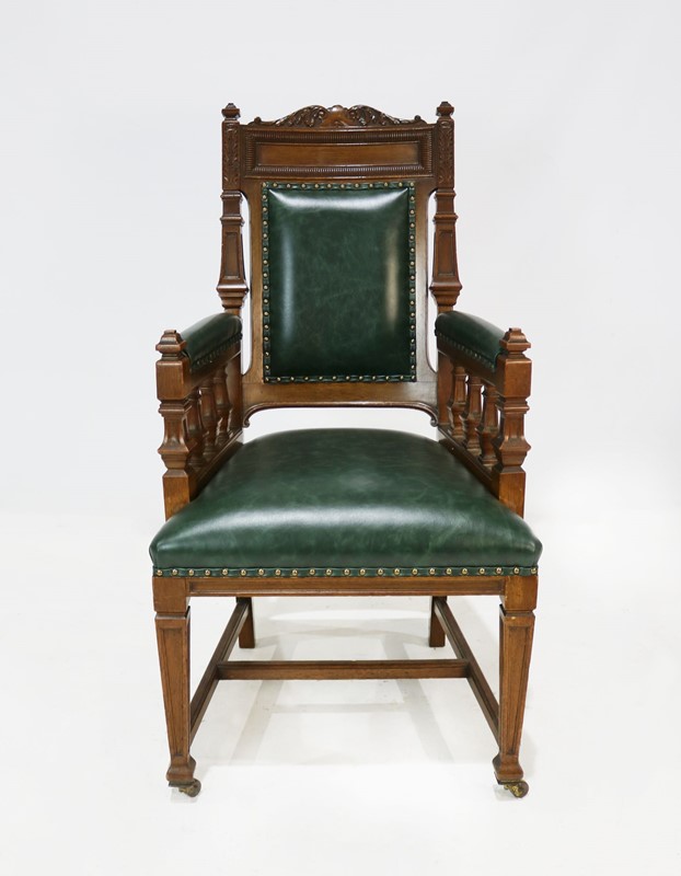 Carver Chair Reupholstered in Green Leather-taylor-s-classics-img-8173-1-main-637181404147019124.jpg