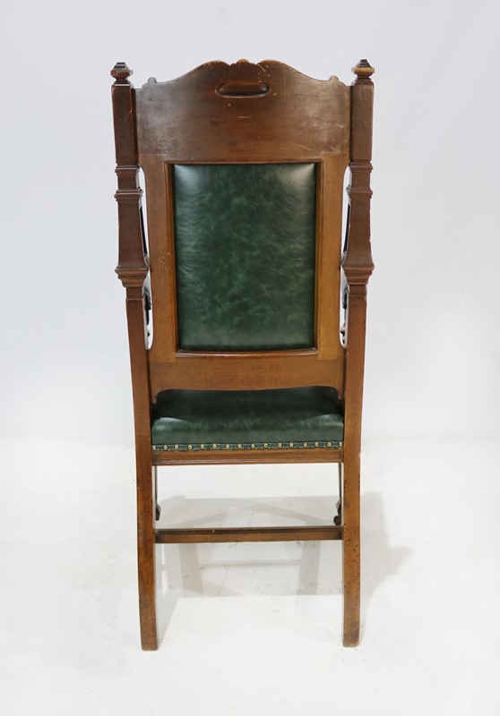 Carver Chair Reupholstered in Green Leather-taylor-s-classics-img-8183-main-637181404207643711.jpg