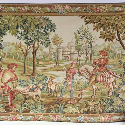 Large French Tapestry Hunting Scene